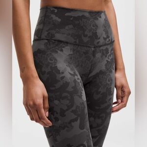 Lululemon align 28” leggings - heritage lace multi grey black floral- NWT Size 4